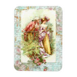 Romantic French Couple Rectangle Magnets