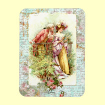 Romantic French Couple magnets