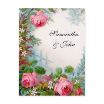 Romantic Garden Wedding Save the Date Postcard