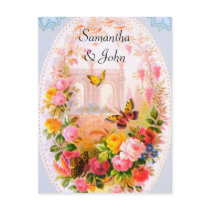 Romantic Garden Wedding Save the Date Post Cards