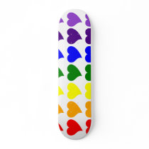 Romantic Gifts for Girls : A Rainbow of Hearts Skate Boards