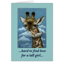 Romantic giraffe by Tanya Bond Greeting Card