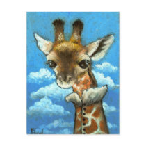 Romantic giraffe post card