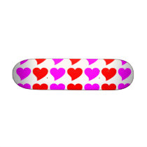Romantic Girls Gifts : Pink & red Love Hearts Skate Decks