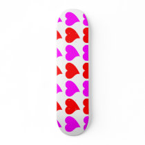 Romantic Girls Gifts : Pink & red Love Hearts Skateboard
