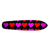 Romantic Girls Gifts : Pink & red Love Hearts Skate Decks
