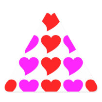 Romantic Girls Gifts : Pink & red Love Hearts Stickers