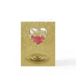 Romantic Glass Heart Design - Greeting Card