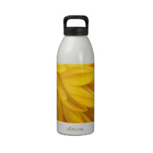 Romantic golden dahlia reusable water bottle