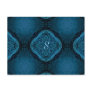 Romantic gothic baroque in dark blue monogram S Postcard