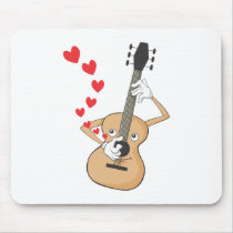 Romantic Guitar Serenading Mousepad