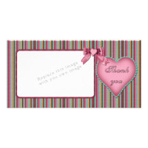 Romantic heart design / Thank you Custom Photo Card