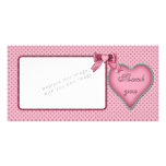 Romantic heart design / Thank you Photo Card Template