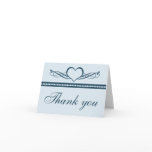 Romantic Heart Swirls Thank You Card