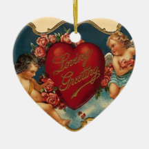 Romantic Heart Valentine Ornament