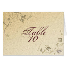 Romantic Hearts Wedding Seating Card
