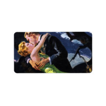 Romantic Kiss Custom Address Label