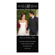 Romantic Monogrammed Wedding Announcement