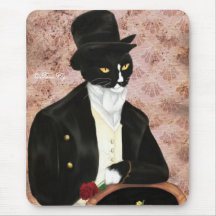 Romantic Mr Darcy Cat mousepad