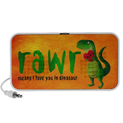 Romantic RAWR T-rex Dinosaur Mp3 Speakers