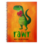 Romantic RAWR T-rex Dinosaur Spiral Note Books