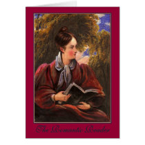 Romantic Reader Beautiful Woman With Book Greeting Card