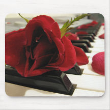 Romantic Red Rose Love Mouse Pads