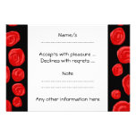 Romantic red roses on black background. Custom Personalized Announcements