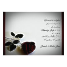 Romantic Rose Floral Invitation