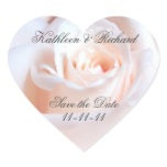 Romantic Rose Wedding Heart-shaped Labels