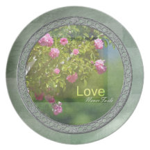Romantic Roses Garden Dinner Plate