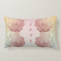 Romantic roses lpillow with Love text pillows