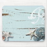 Romantic SeaShell Beach Wedding Favour Mousepad