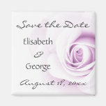 Romantic soft purple rose wedding Save the Date Refrigerator Magnets