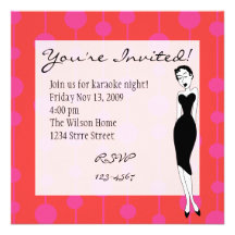 Romantic Songstress Custom Invites
