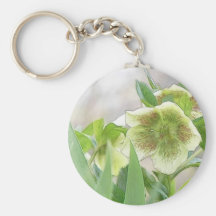 Romantic Spring Flowers - Hellebores! Key Chain