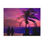 Romantic sunset on a beach, post card postcards