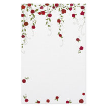 Romantic Trailing Roses Stationery