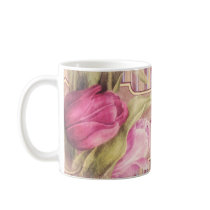 Romantic Tulips Personalized Mug