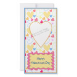 Romantic Valentine design Photo Card Template