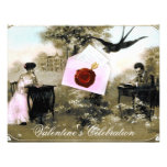 ROMANTIC VALENTINE LETTER ,RED WAX SEAL MONOGRAM CUSTOM ANNOUNCEMENT