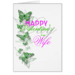 Romantic valentine's wife floral message greeting card