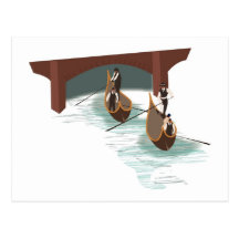 Romantic Venice Gondolas Post Cards