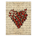 Romantic Vintage butterfies Post Card
