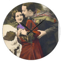 Romantic Vintage Couples - Photography Wallclock