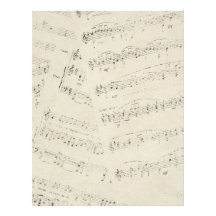 romantic Vintage musicnotes modern wedding Customized Letterhead