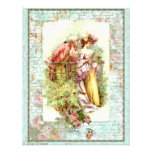 Romantic Vintage Regency Couple with Roses Custom Invites