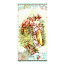 Romantic Vintage Regency Couple with Roses