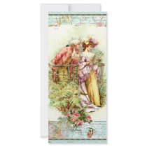 Romantic Vintage Regency Couple with Roses