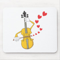Romantic Violin Serenading Mousepads